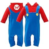 スーパーマリオ ルイージ 変身 なりきりスーツ カバーオール Super Mario パジャマ 男の子 男児 j-mro02 70cm マリオ