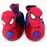 SPAIDERMAN（スパイダーマン）顔つき暖かルームシューズ（レッド） L＝16.5cm
