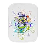 Truly Teague Baby Burp Cloth Music Noteカラフルなバースト