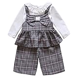 YY-Natuhi ベビー服 子供服 女の子 ブラウス ロングズボン キャミソール 三点セット ベビースーツ 長袖 キッズ服 フォーマル チェック柄 シャツ パンツ 春 入園式 入学式 発表会 出産祝