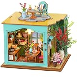 QmXCyzl -QmXCyzl 3D木製立体パズル DIY ドールハウス ミニチュアット キット モデルハウス DIY 手作り 組み立 初心者 家具 部屋 飾り 立体 趣味 建築モデル 模型キット な成人向けギフト (ストーリーキッチン MN002)