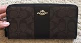 Coach財布 Signature Accordion Zip Around Wallet Brown [並行輸入品]