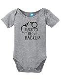 Daddys BestバックアップPrinted幼児ボディスーツベビーロンパース カラー: グレー