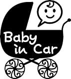 nc-smile Baby in car ステッカー ベビーカー Baby carriage (ブラック)