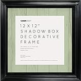 Kaisercraft Shadow Box Frame, 12" x 12", Black [並行輸入品]