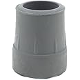 Qty: 4x 25mm Heavy Duty Rubber Ferrules Tips For Walking Sticks Crutches Zimmer Frames - Grey - By Lifeswonderful