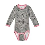 Me Too 100 %メリノウール/竹Baby Onesie長袖 – ピンク( 3 m-12 m ) カラー: ピンク