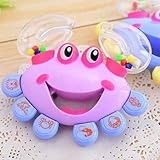 キッズ赤ちゃんCrabデザインHandbell Musical Instrument Jingle Shaking RattleおもちゃHi