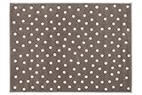 Lorena Canals Dots Acrylic Rug (Dark Grey/Nude) by Lorena Canals