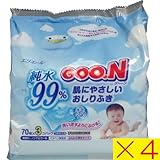 グーン　肌にやさしいおしりふき　詰替用　７０枚×１２個パック