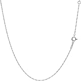 [ララクリスティー] ネックレス チェーン スクリュー Pt850 プラチナ 線径0.12 幅 約 0.8mm 長さ 40cm lc97-0043-pt-012-40