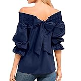 Tシャツ レディース 上着 Timsa 春夏秋 服 オフショルダー 長袖 トップス フリル カットソー Ｔシャツ 無地 肩だし 着痩せ 蝶結び セクシー カジュアル ゆったり 体型カバー かわいい 春