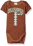 フットボール柄ボディスーツ。 ブラウン