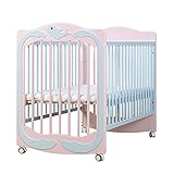 babysing ベビーベッド 0~2歳 子供 キッズ 3way ベッド ベビーサークル テーブル フェンス 揺りかご ソファ (ブルー-ピンク)