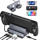 Lwuckbarrt Steam deck/Switch/rog ally用TVドッ 6-IN-1USB-Cハブ Steam Deck/Switch/rog allyドッキングステーション、2*3.0USB-Aポート、HDMI 4K/1080P @ 60Hz、Type C 100W 急速充電ポート【放熱ファン付き*2対応】rog ally ドックstream deck ドック