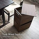 KAGLAB アジアン家具 サイドテーブル スタッキングボックス スタッキングストッカー チーク 無垢 木製 R036KA