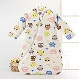 Cute Minorベビー寝袋 ベビー布団 スリーピングバッグ ベビー 天然素材 綿 コットン 寝冷え防止 寒さ対策 (L, イエロー)