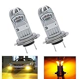 LEDフォグライトH7 車フォグライト非常に明るいCSPチップセットDRLのためのLED電球ターンシグナルライトフォグライト/ SET、イエロープロジェクター