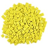 Jenniferのモザイク画3 / 8インチVenetianのスタイルガラスモザイクタイル、イエロー、8-ounce