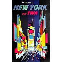 FLY TWA NEW YORK 壁掛けアート New York Times Square - Fly TWA – Vintagraph Art