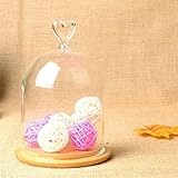 SHINA DIYガラス カバー 透明 花 　動物　 装飾 花瓶 ボトル 風景 プレゼント 雑貨 飾り 結婚式 容器 (ハット飾り)