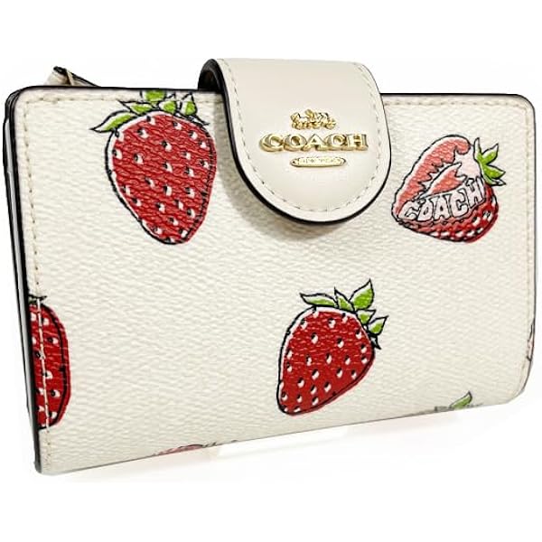 COACH コーチ　二つ折り財布　CZ762 チェリー　ホワイト　新品未使用 COACH コーチ 二つ折り財布 CZ762 チェリー ホワイト 新品未使用