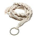 Demiawaking プラントハンガー 観葉植物 プランターハンガー 鉢 吊るす マクラメ 麻縄 多肉植物 ディスプレイ (MS01)