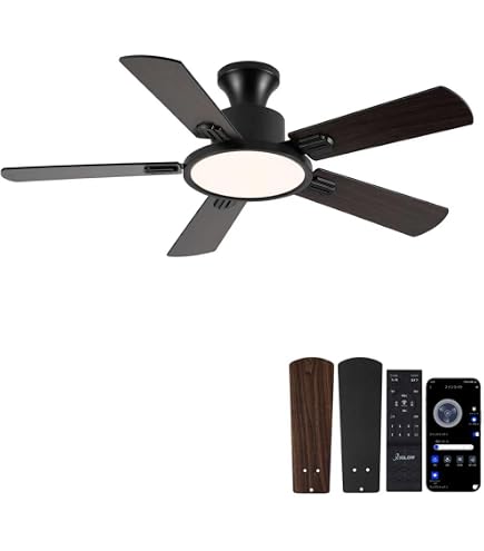 Amazon.co.jp : TALOYA シーリングファンライト Φ132cm ブラック