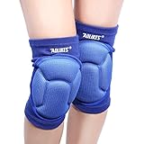 Thickeningサッカーバレーボール極端なスポーツ膝パッド膝ブレースサポート保護サイクリング膝プロテクター付き ブルー