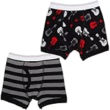 カーターズ（Carter's)男の子真っ赤なギター&ボーダーコットンボクサーパンツ2枚セット 2-3years 2-3歳用 95cm-105cm 出産祝い,ボーダー柄アンダーウェア,子供用下着・肌着2