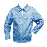 【R.shop】 空調服 長袖 薄手 ワーク ブルゾン ライトブルー ・ ベージュ ・ネイビー 単品 (XXL, ライトブルー)