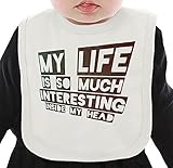 My Life Is So Interesting Inside My Head ネクタイを有する有機ビブ Medium