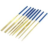 uxcell　ダイヤモンドヤスリセット　 鉄工ヤスリ　プラスチックハンドル　スクエア　ラウント　3mm x 140mm　8 in 1