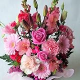 季節のお花おまかせアレンジメントO(ピンク系)「誕生日」「お祝い」「花の産地千葉県館山から」