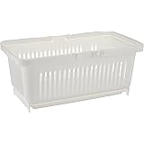 パール金属 食器 水切り かご 取っ手付 日本製 プラスチック製 ブランキッチン HB-3670ホワイト(約)幅40.5×奥行21.5×高さ17cm