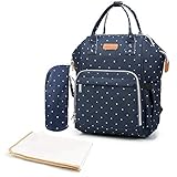 おむつバッグ、バックパックNappyバッグ、Mommy多機能ファッション防水旅行ハンドバッグのベビーケア、スタイリッシュで丈夫、大容量、フリーWarm断熱ボトルポケット、変更パッド 43224-181