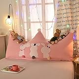 piaolベッドクッションシンプルコットン子供Headboardクッション畳ソフトパックプリンセスクラウンリムーバブル枕 120 * 80cm 24969