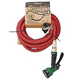 ダルトン DULTON Stretch hose　ストレッチホース ホース 5m→約10m　8パターン散水ノズル (Fire brick)