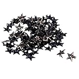 SODIAL(R)100 X ウォールスタッドリベット 15ミリメートル ブロンズスター バッグ/靴/手袋