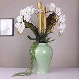 BAGEHUA 新しい中国蘭花花シミュレーションリビングルームエントランス装飾デザイン人工絹の花、 Wathet スイート