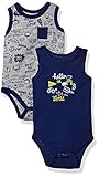 ABSORBA Baby Boys' 2 Pack Bodysuits Navy 3/6 [並行輸入品]