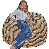 Ahh! Products Wavelength Latte Cotton Washable Large Bean Bag Chair [並行輸入品]
