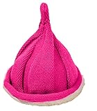 Plus Nao(プラスナオ) あったかボア入りニット帽 キッズ とんがり くるくる つんつん 帽子 男の子 女の子 ベビー 防寒 BOY GIRL 赤ちゃん KID ローズピンク