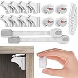 Best Baby Safety磁気キャビネットロック – 8ロック+ 4キー+ 2ストラップのボーナスChildproofキャビネット – Invisibleロックセキュリティシステムwith 3 