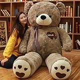 AMIRA TOYS ぬいぐるみ 特大 くま テディベア クマ ぬいぐるみ テディベア ぬいぐるみ大きい クマのぬいぐるみ くまのぬいぐるみ (ダークブラウン, 85cm)