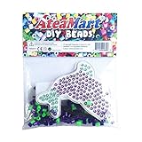 AteaMart DIYビーズ 5mm (キット内容:1個ペグボード+1個ピンセット+100ピースのカラフルBeadz+アイロンペーパー)（イルカ）並行輸入品