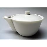 お茶屋のプロが使用する　白磁製宝瓶･泡瓶(ほうひん)急須　手抜き穴タイプ