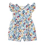 ポロ ラルフローレン フローラル・コットンロンパース[ブルーマルチ](女の子12～24か月用)18Mサイズ [並行輸入品]