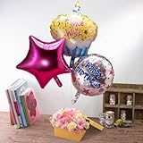 【日比谷花壇】バルーンフラワー“Happy Birthday”バルーントリオとアレンジメント ピンク系