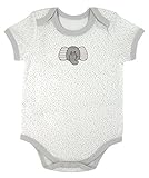 Stephan Baby Snapshirt-Style Pin Dot Diaper Cover with Embroidered Elephant, Grey, 6-12 Months by St